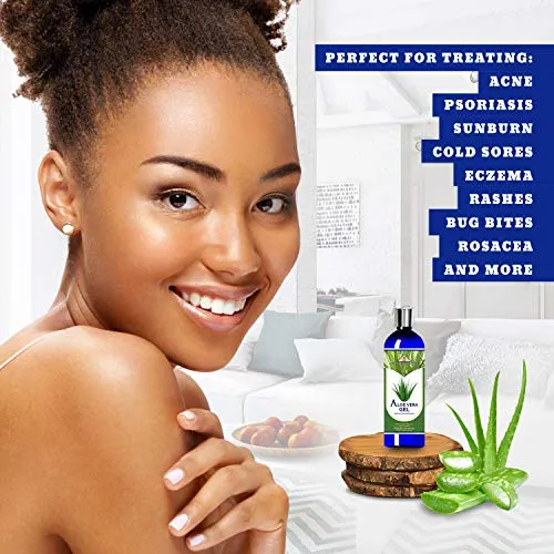 ANCIENT HEALTH REMEDIES Organic Unrefined Cold Pressed PURE ALOE GEL, Bulk Wholesale Beauty, Skin Care, Moisturizing DIY GEL For DYI Skin Products (INDIA) (16 oz)
