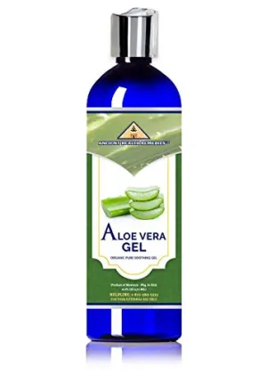ANCIENT HEALTH REMEDIES Organic Unrefined Cold Pressed PURE ALOE GEL, Bulk Wholesale Beauty, Skin Care, Moisturizing DIY GEL For DYI Skin Products (INDIA) (16 oz)