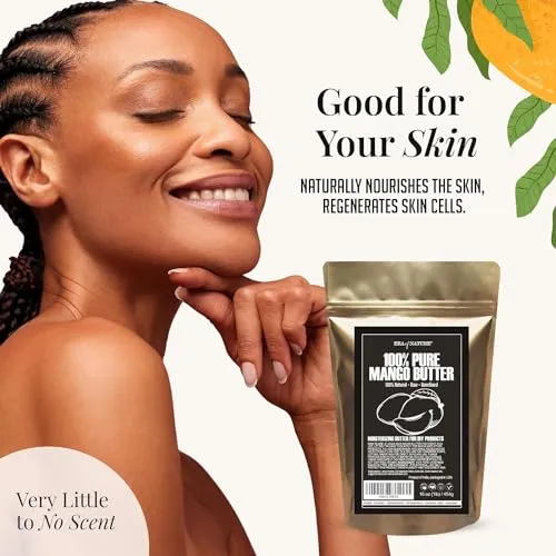 era of nature Kokum Butter –Fresh, Firm Butter, Use to Make Lotion Bars, Body Butters, Lip Balm, Soap, Sunscreens - Scent-Free, 16 oz (1lb)