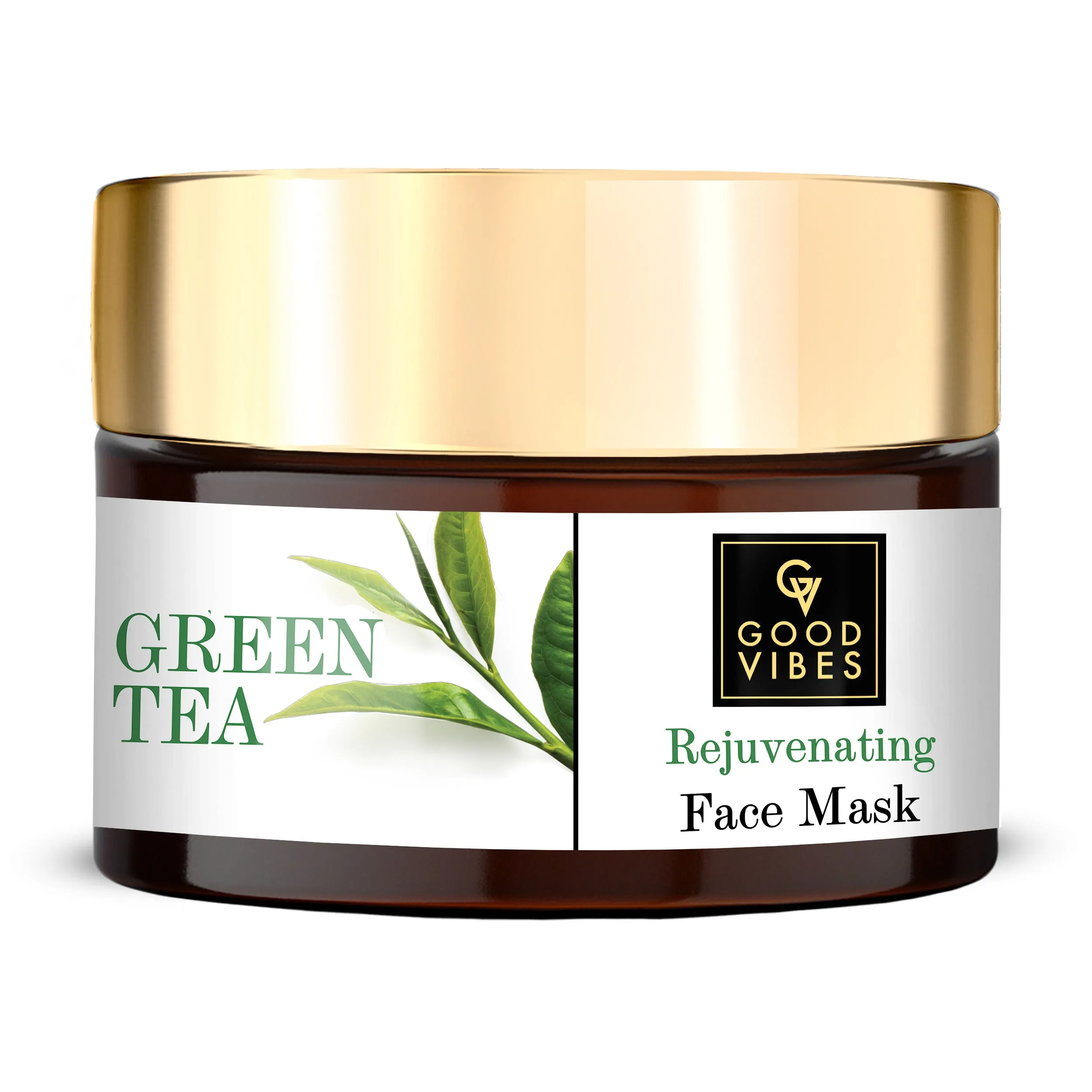 Good Vibes Green Tea Rejuvenating Face Mask | Moisturizing, Cleansing | No Parabens, No Sulphates, No Mineral Oil, No Animal Testing (50 gm)