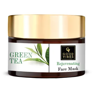 Good Vibes Green Tea Rejuvenating Face Mask | Moisturizing, Cleansing | No Parabens, No Sulphates, No Mineral Oil, No Animal Testing (50 gm)